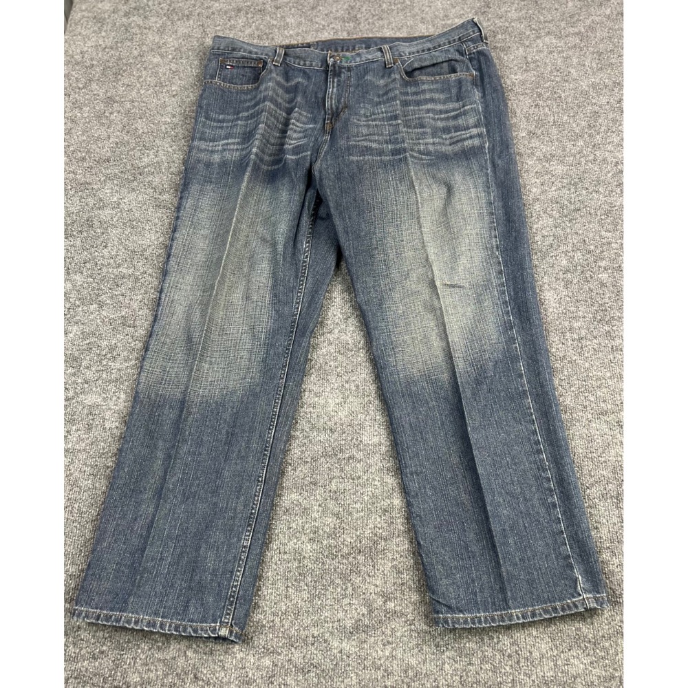 Tommy Hilfiger Tommy Jean Mens 42x30 Blue‎ Medium Wash Straight Leg Denim Pants